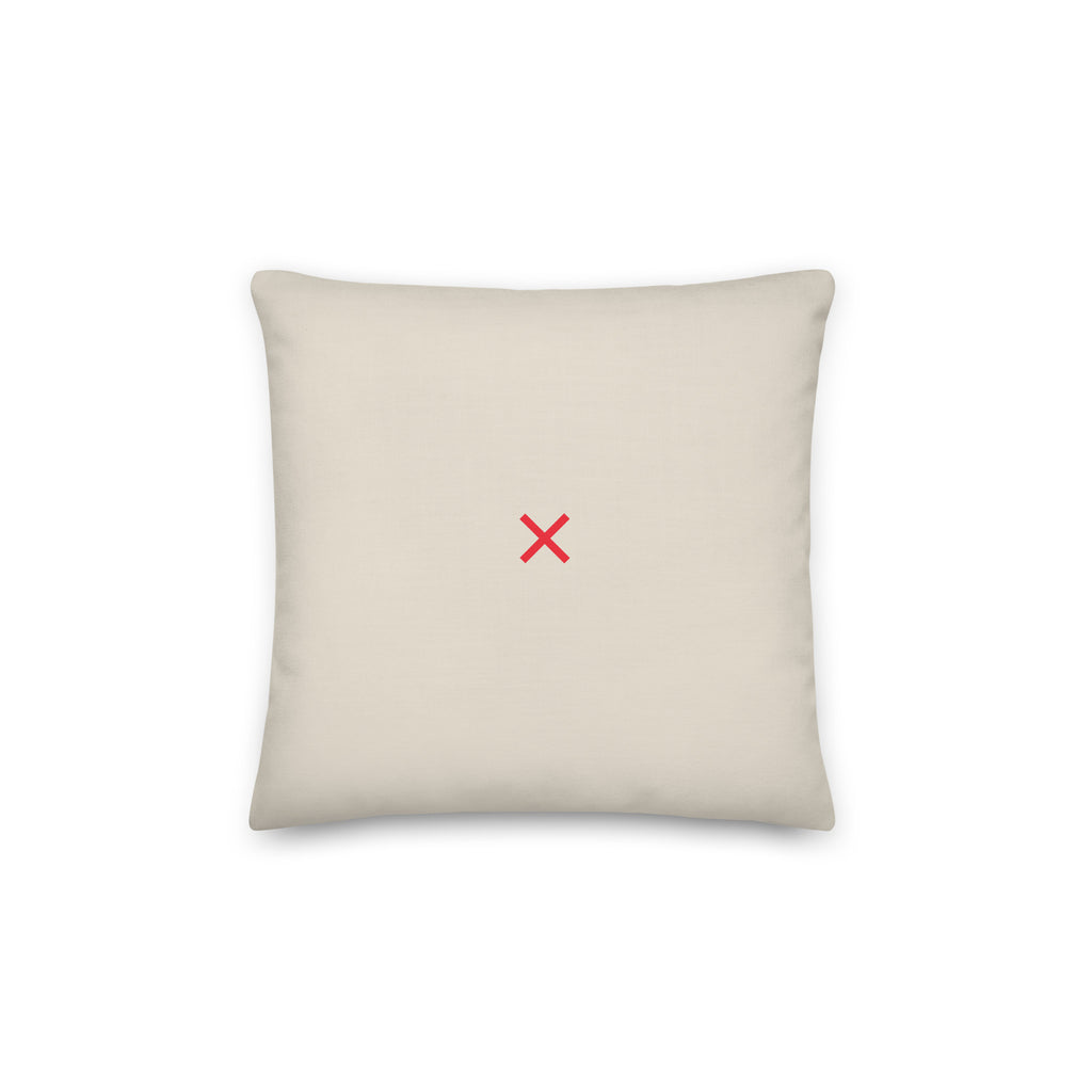 The Second Drop vinyl record throw pillow, back